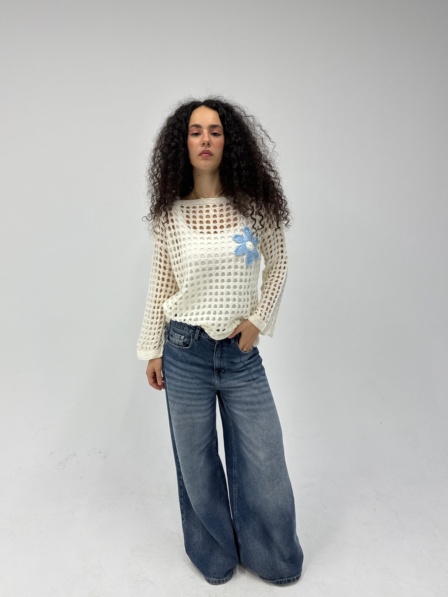 Single Flora crochet top