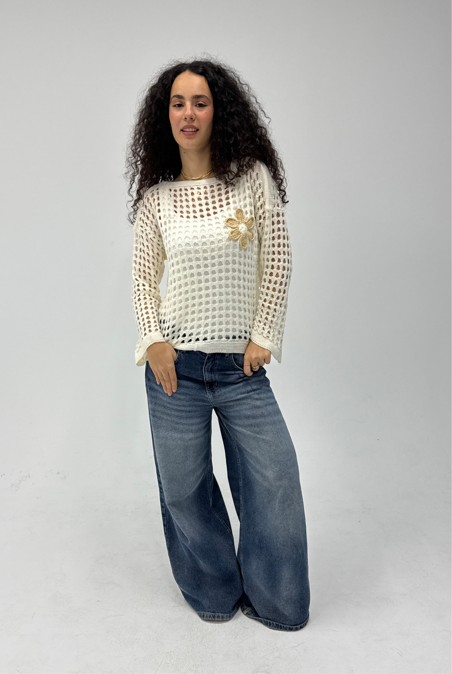 Single Flora crochet top