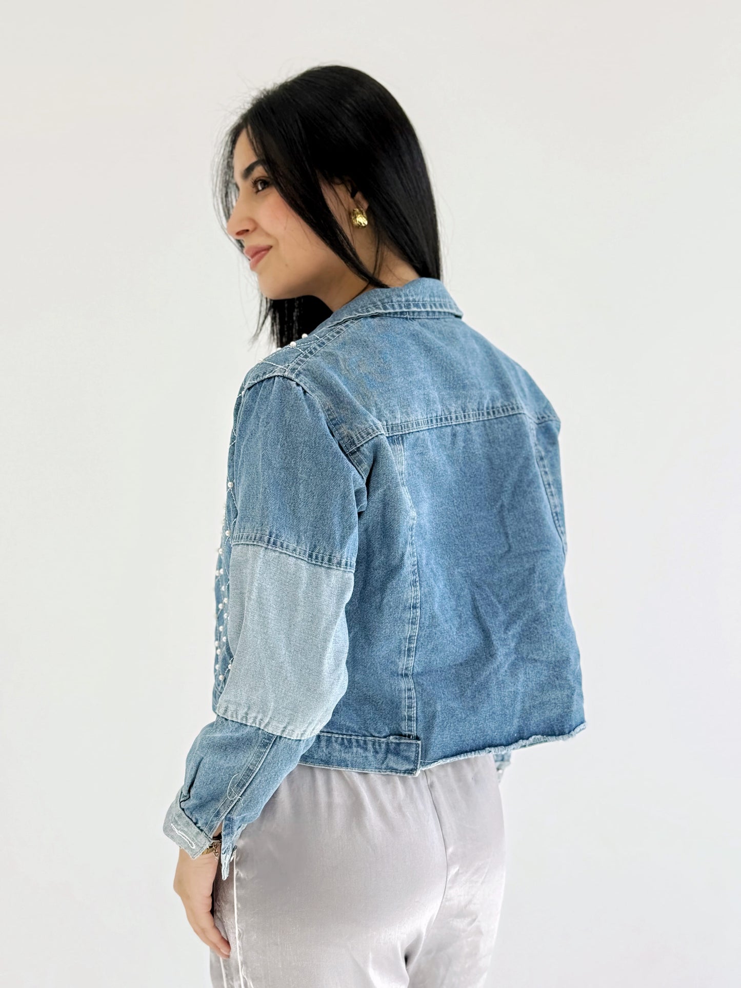 Pearl Drift Denim Jacket