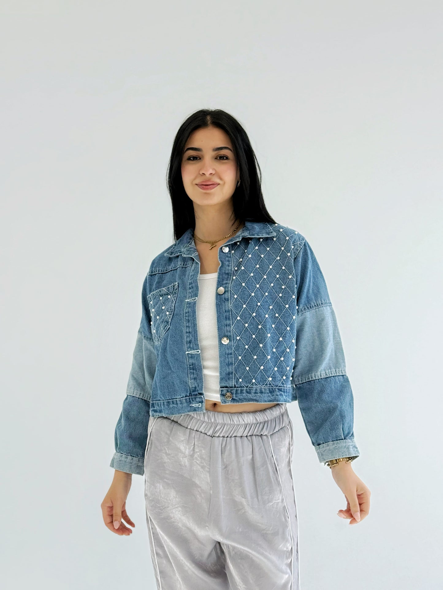 Pearl Drift Denim Jacket