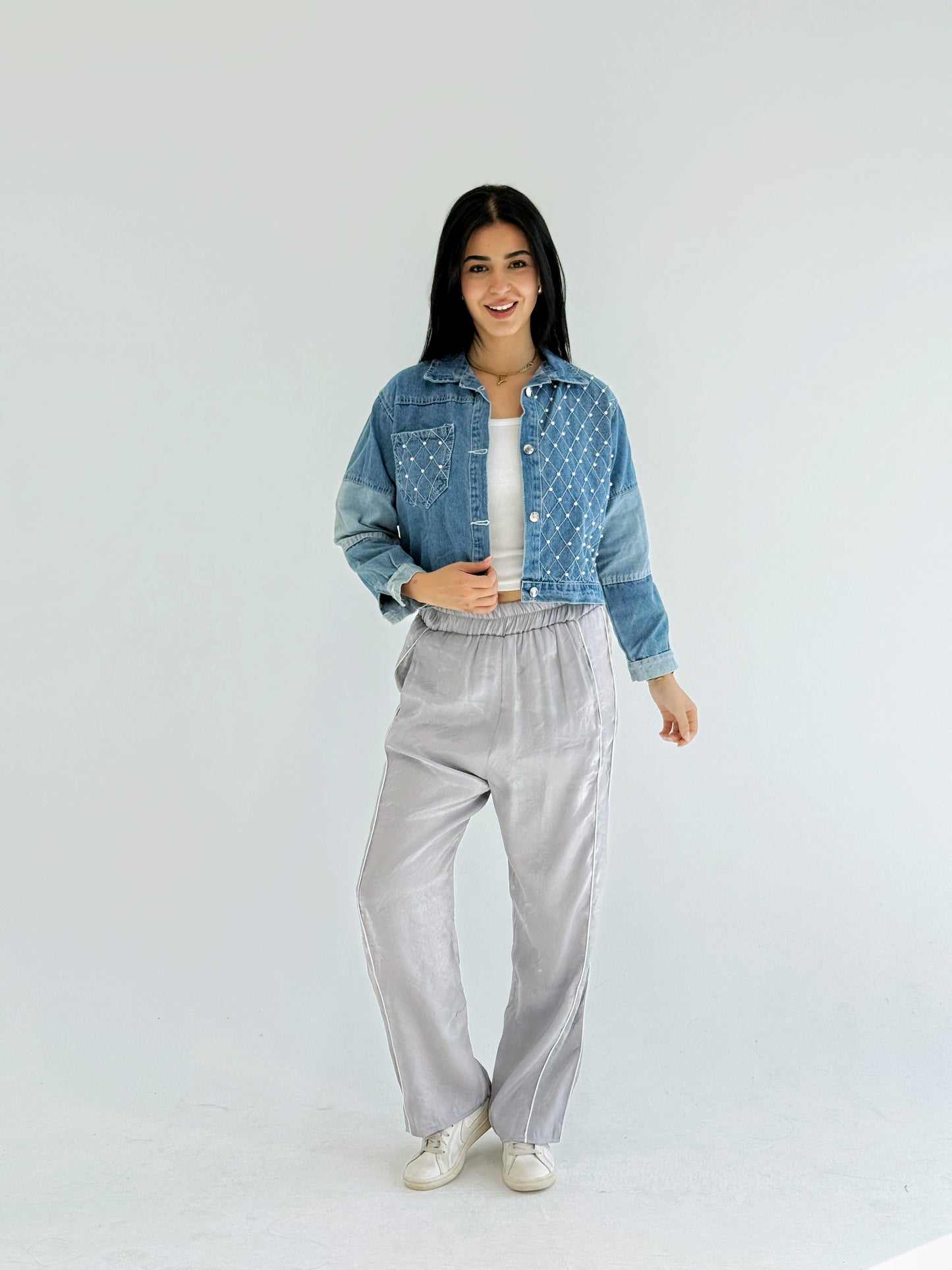 Pearl Drift Denim Jacket