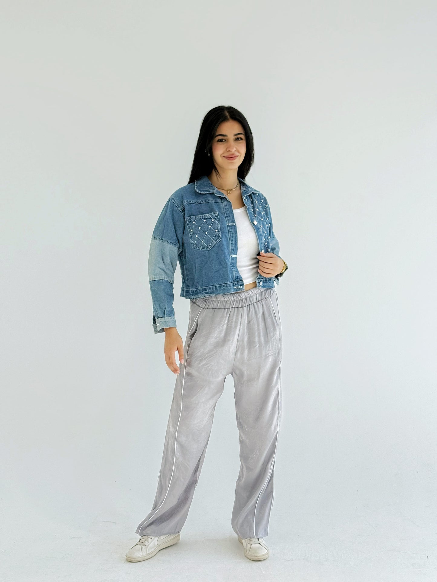 Pearl Drift Denim Jacket